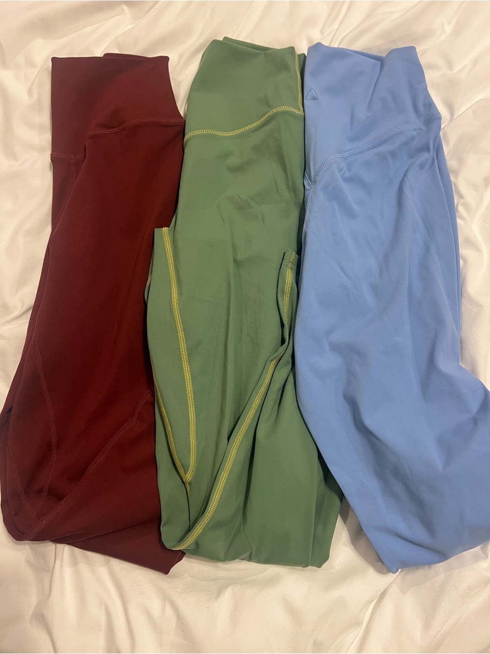 Small Balance Athletica Leggings - Burgundy, Olive Green, Light Blue